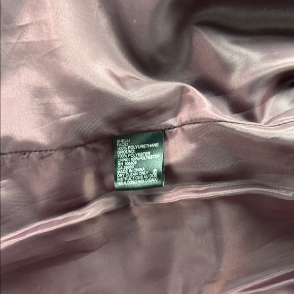 Arthur S Levine Tahari Burgundy Faux Leather Fitted Blazer Tailored Lined Sz 6 - Picture 9 of 9